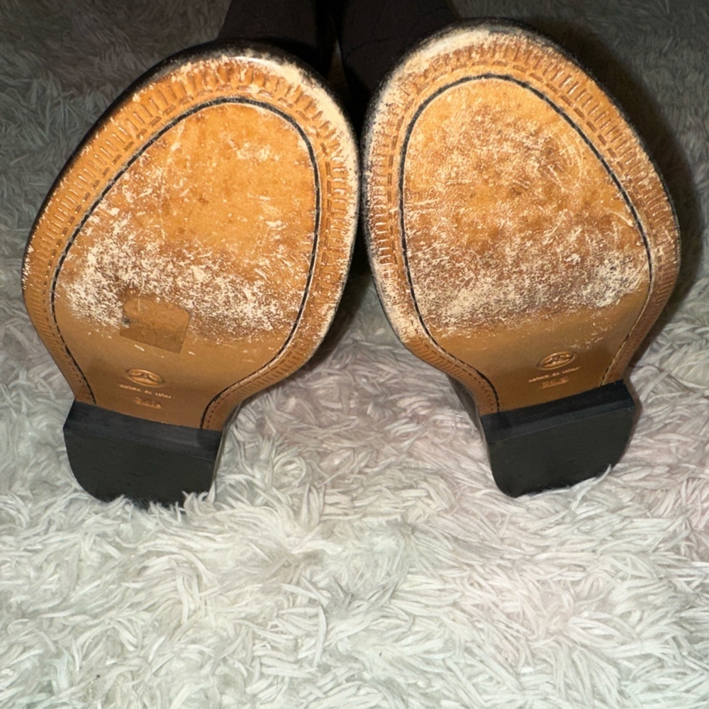 Chanel Suede & Leather Riding Boots in Espresso Brown Size 36.5 - Picture 15 of 15